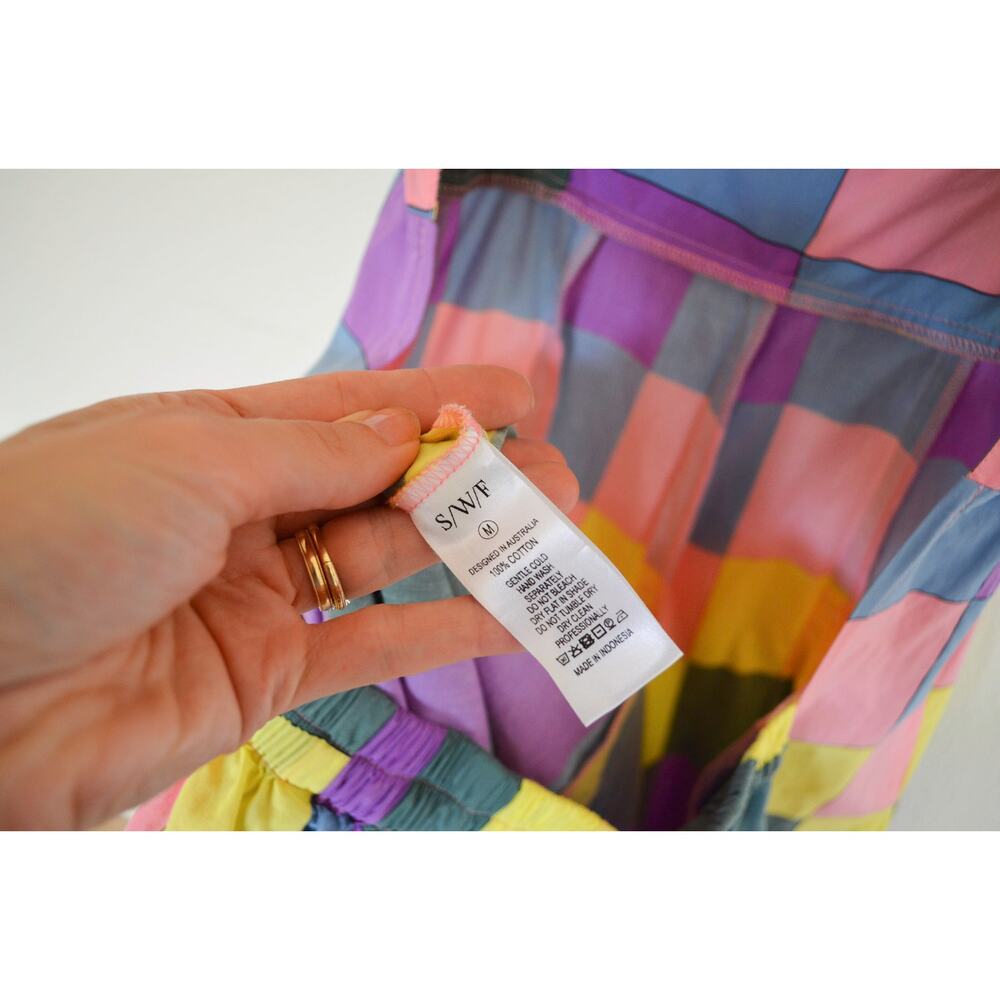 Anthropologie Bandeau Spaghetti Strap Maxi Cuixmala Patchwork Dress - Picture 9 of 9